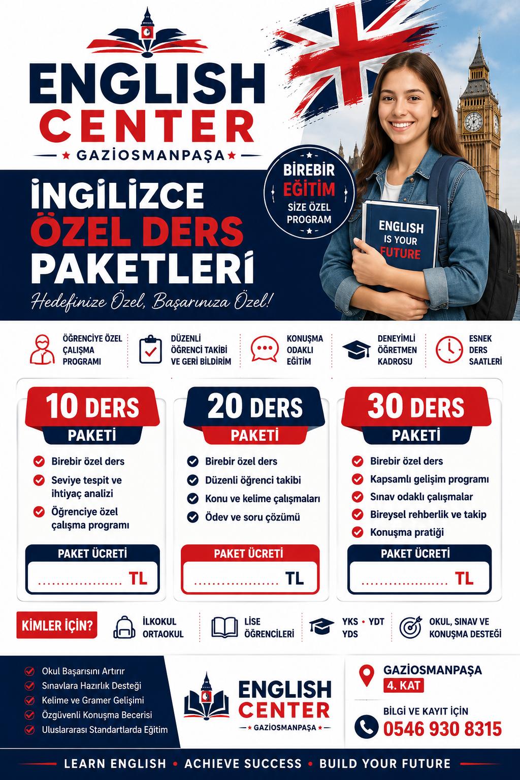 İNGİLİZCE ÖZEL DERS GAZİOSMANPAŞA